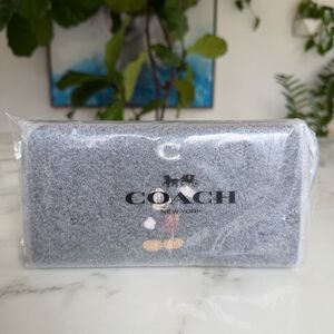NWT Disney X Coach Essential Accordion Zip Wallet Leather w/ Mickey Mouse CQ783